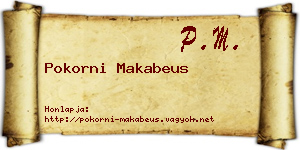 Pokorni Makabeus névjegykártya